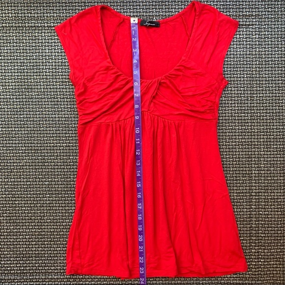 EUC Soprano Drapey Red Shirt - Picture 3 of 4